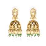 Green Jhumar Earring | Firdaus Collection | Heritage Luxury | Jaipurio